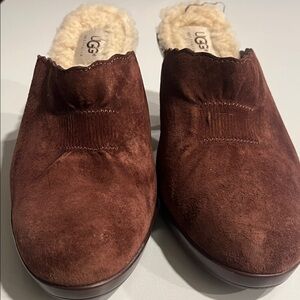 UGG Chocolate Suede Slip-Ons